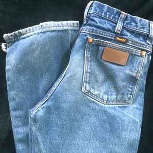 Vintage WORN wranglers 29X36
